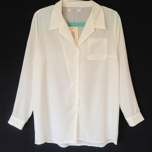 Missguided Cream Blouse